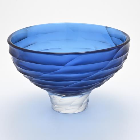 Coppa incisa azzurra